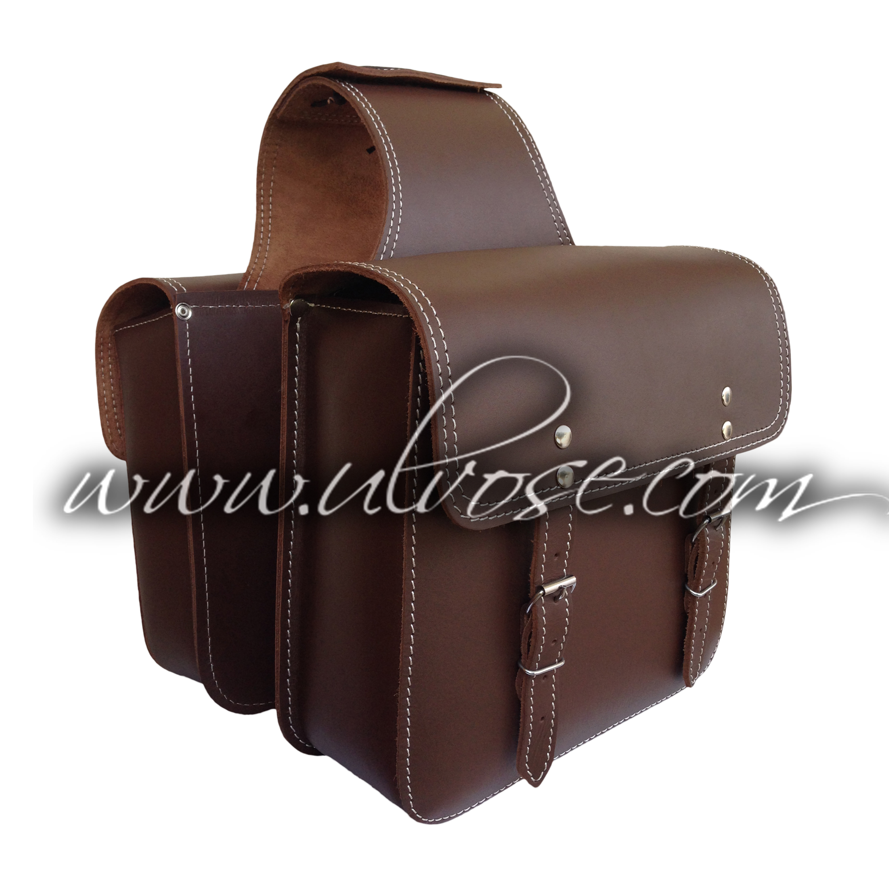 Universal Leather Motorcycle Saddle Bags